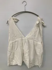 ZARA ザラ キャミソール USA XS ホワイト カップなし 無地 リボン