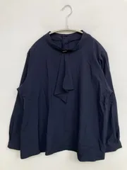 CLOSSHI クロッシー シャツ/ブラウス L ネイビー 無地 ミドル丈 長袖