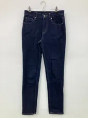 UNIQLO ユニクロ デニムパンツ 23 (58.5cm) ネイビー フルレングス 無地 スキニー・タイト テーパード レギュラー リジッド・ワンウォッシュ