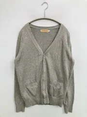 CAMPURE キャンピュア カーディガン/ボレロ L グレー 無地 ワンポイント ミドル丈 長袖