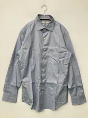 UNIQLO ユニクロ ビジネスシャツ M ブルー 無地 長袖 レギュラーカラー