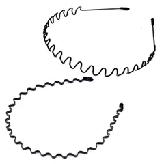 スポーツ 髪留め 洗顔 ヘアバンド ヘッドバンド 】 痛くなりにくい カチュウシャ フリーサイズ 2本セット ウェーブ 【 レディース 波型 メンズ カチューシャ (スタイルA) rinda