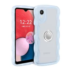 Casesmo Galaxy A23 5G 用 ケース かわいい リング付き SCG18 SC-56C 用 カバー クリア韓国 TPU ウェーブ おしゃれ 可愛い 人気 シンプル 滑り止め 薄型 軽量レンズ保護 ストラップホール付き シリコンバンパー ギャラク