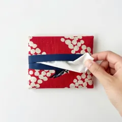 ポケットティッシュケース/北欧・鳥/生成り・青・ピンク/ワンコイン/プチギフト/ポケットティッシュケース