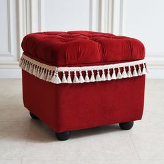 フランフラン ANNA SUI コラボ オットマン スシールダークレッド