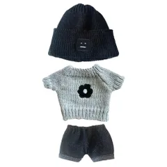 20cm　着せ替え　帽子+セーター+半ズボン　3点セット　ツイストセーター　ぬいぐるみ 用　綿人形の服　人形ベビー服 niannyyhouse　人形の服 (b6)
