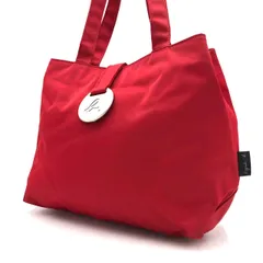 アニエスベー agnes b トートバッグ 赤 レッド ナイロン 肩掛け 中古