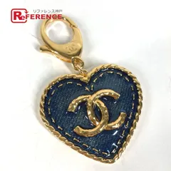 CHANEL シャネル キーホルダー ハート CC ココマーク ロゴ デニム ABC827 メタル ブルーのサムネイル