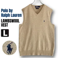 ラルフローレン★ラムウールベスト★Polo by Ralph Lauren★インパクト21製★ベージュ★メンズL    #2603M037