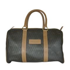 Christian Dior クリスチャンディオール ロゴ ボストンバッグ PVC レザー レディース ハニカム CD ブラウン 茶 旅行 トラベル 鞄 ハンドバッグ