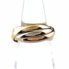 カルティエ CARTIER トリニティ リング YG イエローゴールド PG ピンクゴールド WG ホワイトゴールド 指輪 スリーカラー 5連 リング 10.5号 750 レディース 【中古】