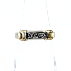 クリスチャンディオール Christian Dior メレダイヤ デザインリング YG イエローゴールド プラチナ 指輪 リング 10.5号 750 Pt900 ダイヤモンド レディース 【中古】