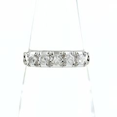 メレダイヤ デザインリング プラチナ 指輪 リング 11.5号 Pt900 ダイヤモンド レディース 【中古】