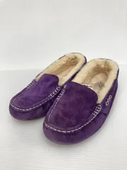 UGG アグ モカシン/デッキシューズ 25 パープル レザー・本革 スエード 無地 ワンポイント