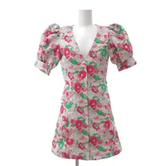 ガニー GANNI Embroidered polyester blend mini dress ミニドレス 34 ピンク シルバーカラー 銀色 グリーン 緑 3D ジャガード FL7640 /IUのサムネイル