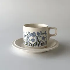レア HORNSEA フルール カップ＆ソーサー 英国 ヴィンテージ ホーンジー fleur イギリス ビンテージ ブルー 花柄 食器 陶器 98831