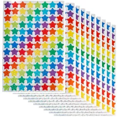 【特価商品】宿題 トイトレ 業務用 カラフル お手伝い キラキラシール 11種類 (星10枚) 星デザイン ご褒美ステッカー