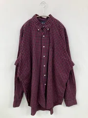 Ralph Lauren ラルフローレン シャツ/ブラウス XL レッド コットン チェック柄 ワンポイント ミドル丈 長袖 ボタンダウン