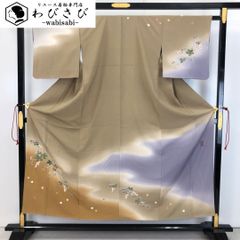 2104.桜づくし 桜吹雪 訪問着 共八掛 袷 ぼかし染 金彩 正絹 着物 
