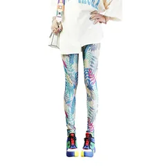 [PIENSE] 全12色 レギンス フリーサイズ カラフル ストレッチ お出掛け スポーツ 全般 ヨガ フィットネス ダンス (楓ホワイト)