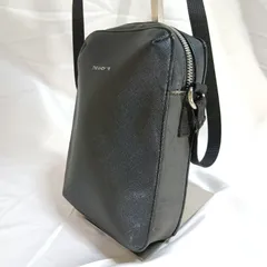 【訳あり】The SHOP TK ショルダーバッグ 黒 縦型 合皮 スクエア 斜めがけ メンズ タケオキクチ スマホショルダー ポシェット 角剥がれあり 格安 散歩 鞄