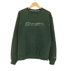 チャンピオン Champion ロゴ刺繍 裏起毛 前V クルーネックスウェット メンズ 表記無 