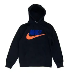 [ナイキ] メンズ クラブフリース プルオーバーパーカー［FN3105］Mサイズ 010 ブラック [010 ブラック/ブラック/セーフティオレンジ] [M]
