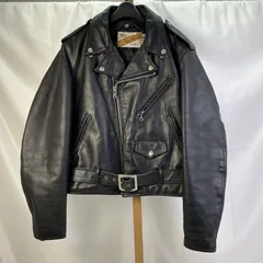 01w-6353 ショット schott  618  ダブルライダースジャケット  ブラック  サイズ40  USA製 メンズ  アウター  【中古品】