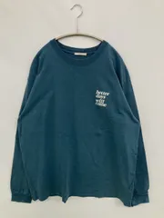 BAYFLOW ベイフロー Tシャツ/カットソー 3 ブルー 前面プリント バックプリント ミドル丈 長袖 クルーネック(丸首)