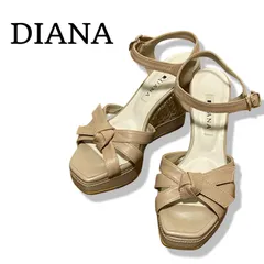 DIANA ダイアナ ベージュ レディース 靴 サンダル ウェッジソール リボン 可愛い 【SSサイズ】21.0cm～21.5cm相当 046TY