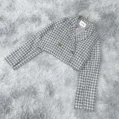 【NICE CLAUP】クロップドジャケット ダブルボタン(F)上品大人カワイイ