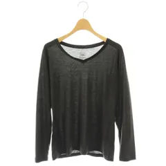 ザノースフェイス THE NORTH FACE ロングスリーブフラッシュドライメリノVネックカットソー 長袖 L チャコールグレー NTW11818 /DO ■OS