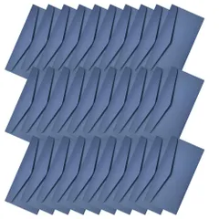 ideamall 封筒 招待状 手紙 便箋 挨拶状 おしゃれ 中身が見えない 30枚セット (ブルー) [ブルー]