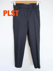 PLST　プラステ　スティックパンツ（リネンブレンド）　2023年製　XXS　ブラック　フォーマル　大人　綺麗め　送料込み　6465553
