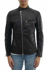 シェラック／SHELLAC シングルライダース ジャケット JKT アウター メンズ 男性 男性用レザー 革 本革 ブラック 黒  SSO-403のサムネイル