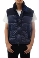 バーバリー／BURBERRY ダウンベスト ダウンジャケット JKT アウター メンズ 男性 男性用 ナイロン ネイビー 紺  04T-1147707 のサムネイル