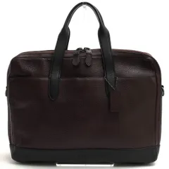 コーチ／COACH バッグ ブリーフケース ビジネスバッグ 鞄 ビジネス メンズ 男性 男性用 レザー 革 本革 レッド ブラウン 赤 茶  F27617 Hamilton Day Brief ハミルトン デイ ブリーフ A4サイズ収納可 シボ革 シュリンクレ