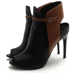 セルジオロッシ／Sergio Rossi ショートブーツ シューズ 靴 レディース 女性 女性用 レザー 革 本革 ブラウン 茶  ブーティ バイカラー