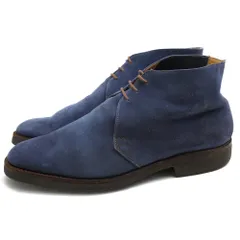 クロケット＆ジョーンズ／CROCKETT＆JONES チャッカブーツ シューズ 靴 メンズ 男性 男性用スエード スウェード レザー 革 本革 ブルー 青  CHUKKA チャッカ Vibramガムライトソール プレーントゥ Vibramソール グッドイヤーウ