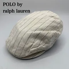 POLO by Ralph Lauren 00s old cotton newsboy hunting cap L/XL ポロバイ ラルフローレン コットン ハンチング 帽子 キャップ スリランカ製 ロゴ無し オールド