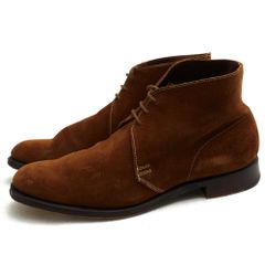크로켓 & 존스 / CROCKETT & JONES 챠카 부츠 슈즈 신발 남성 남성 남성용 스웨이드 스웨이드 가죽 가죽 가죽 브라운 차 CHUKKA 챠카 플레인 투 가죽 구두 굿이야웨루토 제법