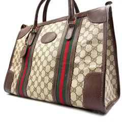 【美品✨】OLDGUCCI Vintage Bostonbag オールドグッチ ヴィンテージ ボストンバッグ シュリーライン GGプラス 男女兼用 A4収納可能