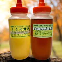 特選北海道産　希少しころ蜜　　ボダイジュ百花蜜　生はちみつ各300ｇ ２本セット