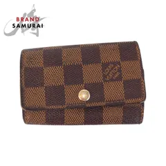 LOUIS VUITTON ルイヴィトン ダミエ ミュルティクレ 6 ブラウン ゴールド金具 PVC N62630 キーケース 6連 男女兼用 レディース 600234【中古】