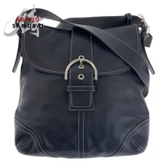 美品 COACH コーチ ソーホー スモール ダッフル ブラック 黒 シルバー金具 レザー 9481 ショルダーバッグ 男女兼用 レディース 600463【中古】