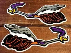 TUNES ロードランナー ステッカー 2枚入 リ LOONEY RUN パープル ナイロン コーティング outdoor