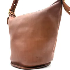 OLDCOACH bucket shoulderbag オールドコーチ バケツ型ショルダーバッグ 型番9085 グラブレザー素材 クロスボディ 斜め掛け USA製 ブラウン A4収納可能