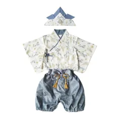 【人気商品】フォーマル 赤ちゃん 総柄 お宮参り 和装 百日祝 上下セット 初節句 袴ロンパース お正月 男の子 お食い初め 女の子 出産祝い ロンパース HF52 ベビー袴