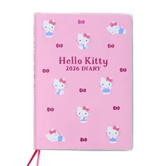 サンリオ(SANRIO) B6ダイアリー（横罫タイプ） 2026 ハローキティ 紙10月はじまり 手帳 スケジュール帳 手帳 日記 スケジュール帳 623172 [ハローキティ]