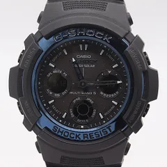 新品同様 箱/コマ付 稼働 カシオ Gショック AWG-100BC 電波ソーラー グレー/デジタル文字盤 メンズ腕時計 2011000 2BJY MST ABC19144